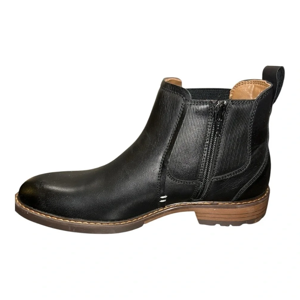 Madden NYC NWOB Vegan Leather Black Chukka Side Zip Ankle Boots Men’s 7